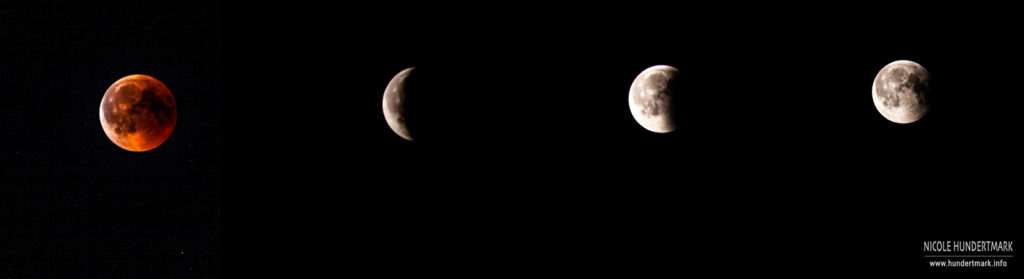 Mondfinsternis und Blutmond über Köln